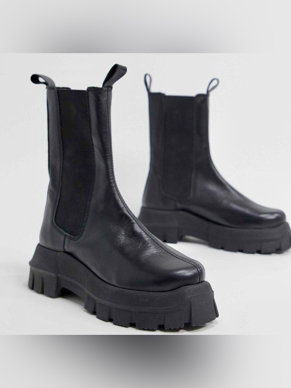 ASOS Design Black Platform Chelsea Boots - Women